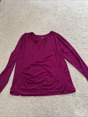 Athleta Deep Magenta Long-Sleeve Performance Top
